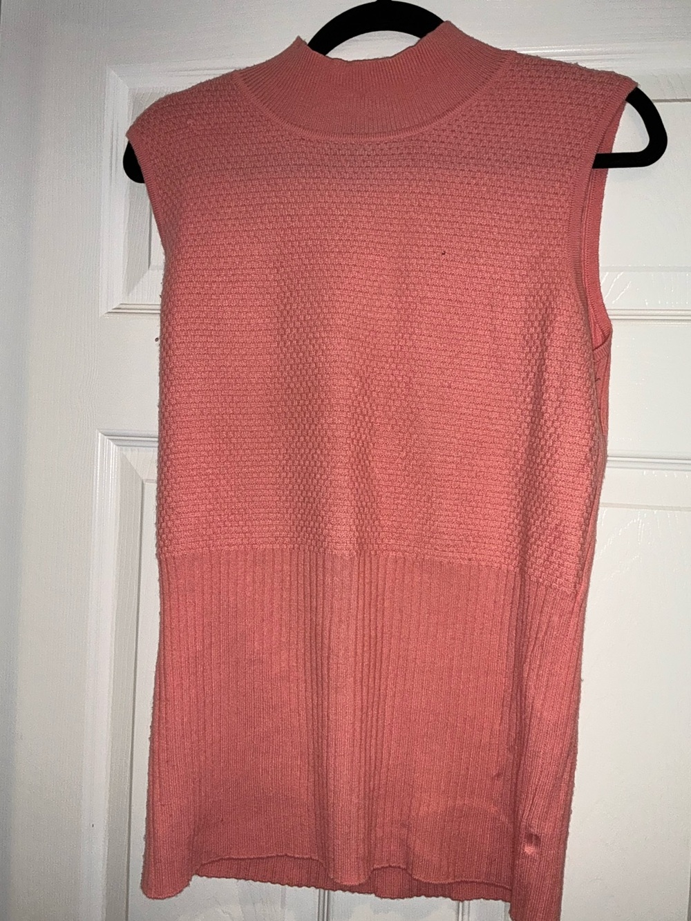 St. John Boutiques Luxury Cashmere Twinset Coral Pink Textured Knit Size M - Picture 8 of 15